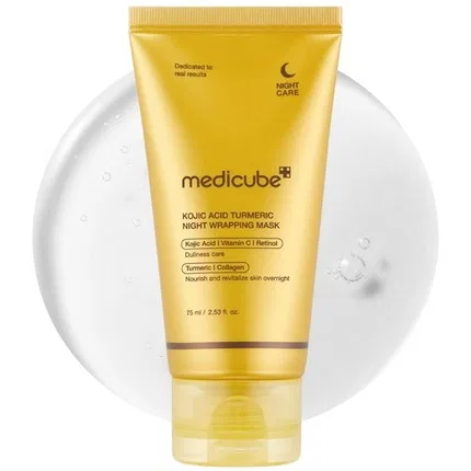 Маска для лица ночная отшелушивающая Medicube Kojic Acid Turmeric Overnight Wrapping Peel Off Mask