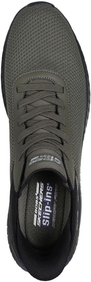 Мужские слипоны Skechers Bobs Squad Chaos - Solid Tour, Olive — фото 2