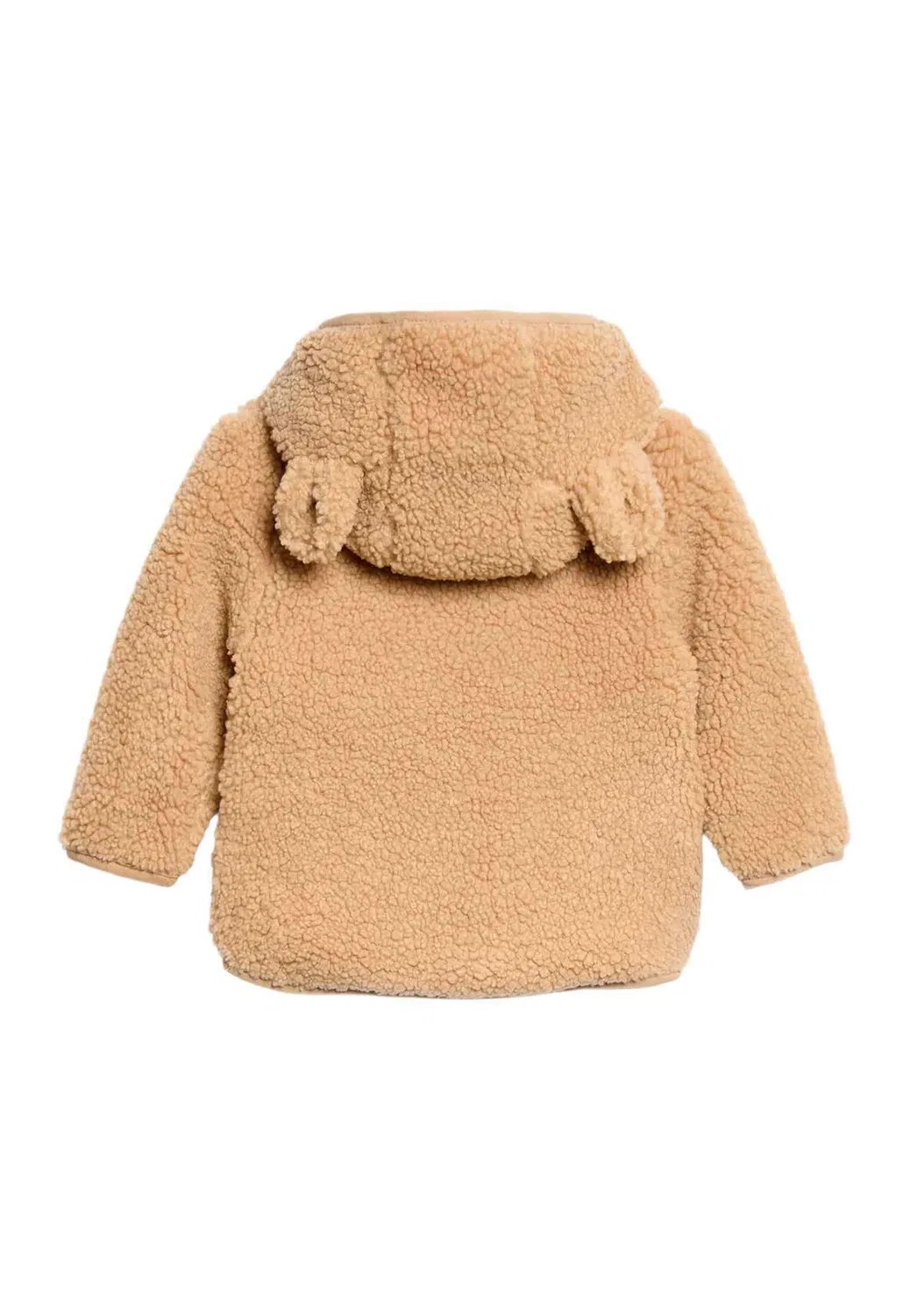 Куртка с капюшоном Borg (0-4 года). Унисекс - зимняя куртка Marks & Spencer, Brown — фото 2