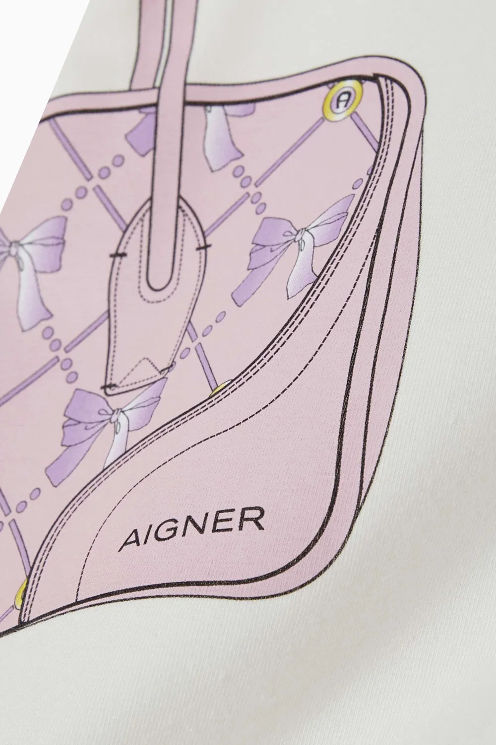 Футболка с принтом сумки AIGNER, фиолетовый — фото 4