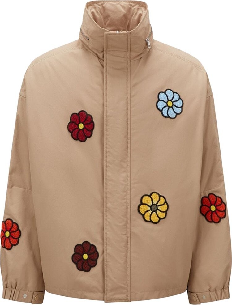 

Куртка Moncler Genius x JW Anderson Maggie Fleece Floral Print Hooded Jacket 'Medium Beige', загар, Коричневый, Куртка Moncler Genius x JW Anderson Maggie Fleece Floral Print Hooded Jacket 'Medium Beige', загар