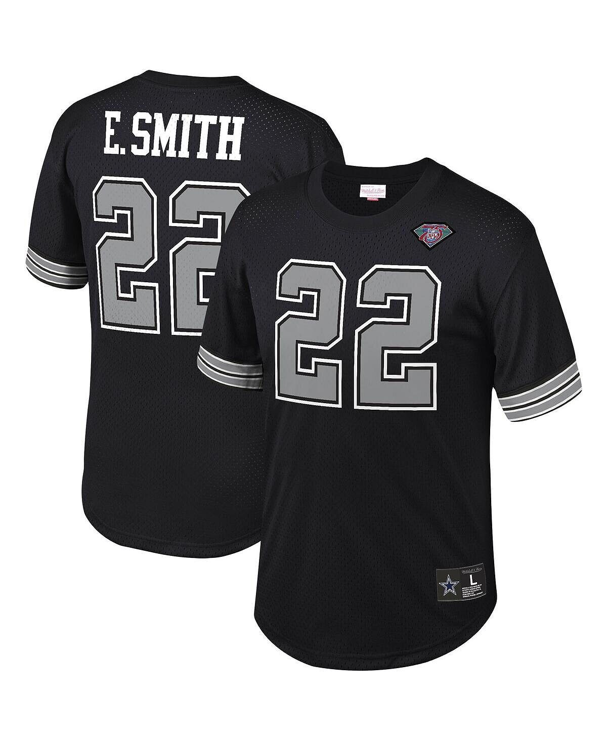 

Мужская футболка emmitt smith black dallas cowboys из сетки с именем и номером игрока на пенсии Mitchell & Ness, черный