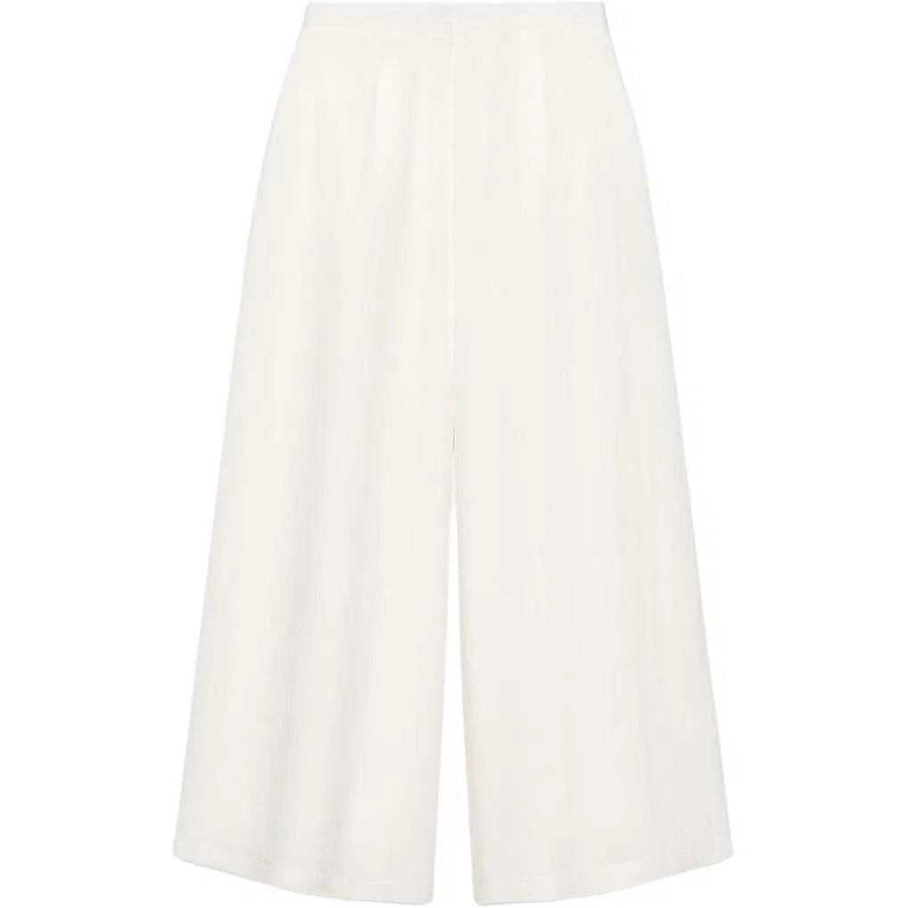 Женские широкие брюки Casual Yellow/White ZARA, Yellow White — фото 3
