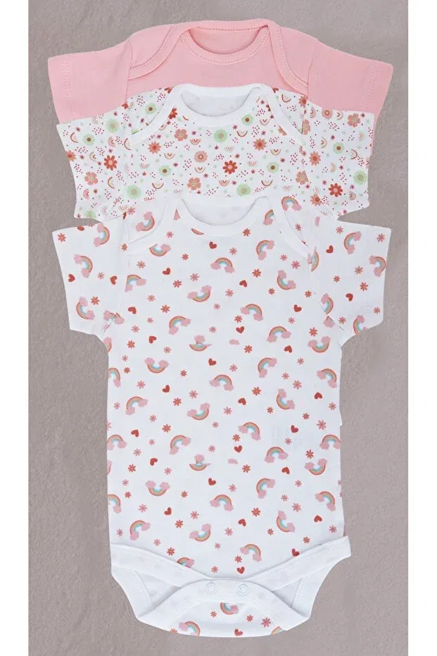 Детское боди с коротким рукавом 3 шт The Ruby Baby & Kids, Salmon