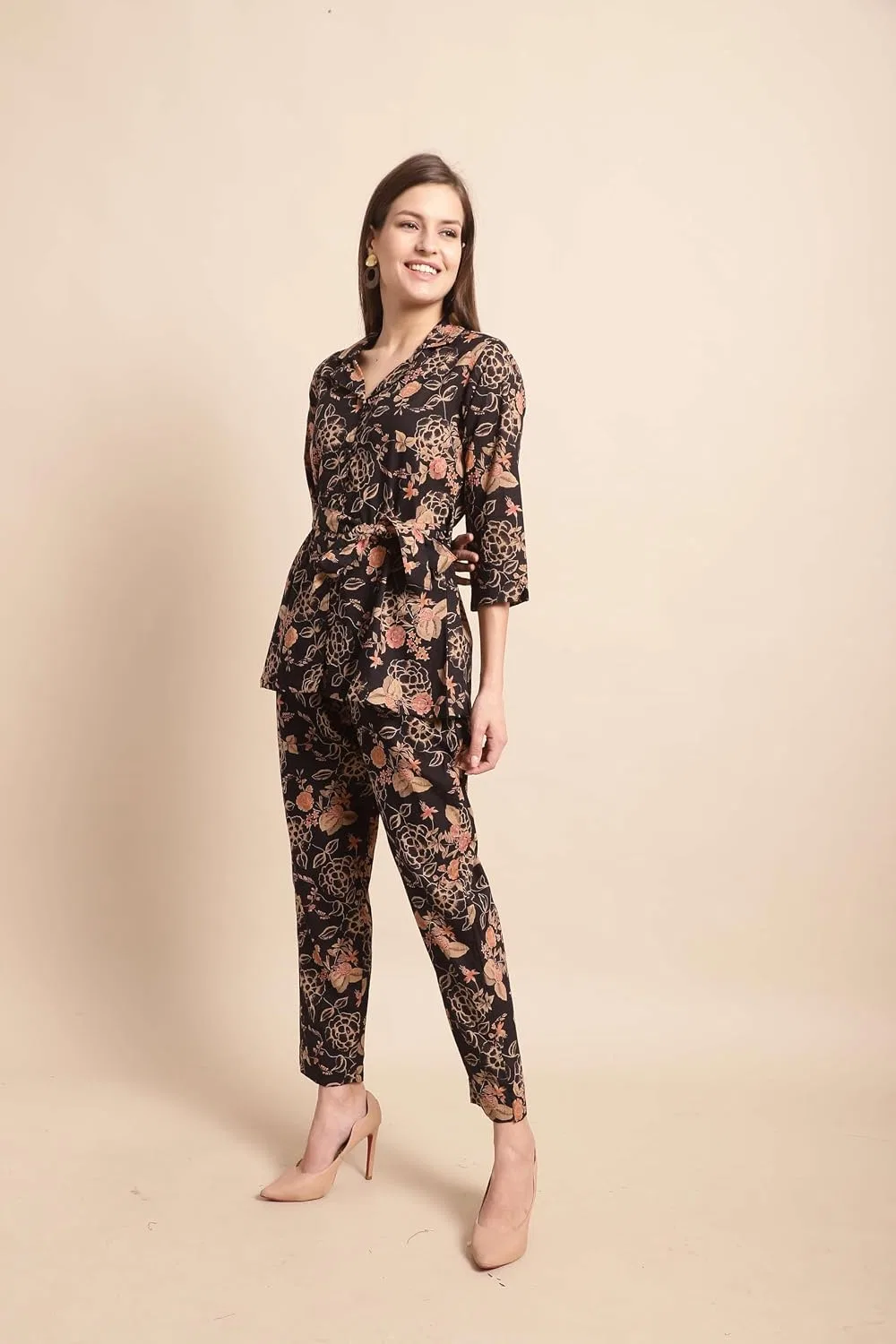 Женский костюм с принтом из хлопка Ltp Products, Black — фото 4