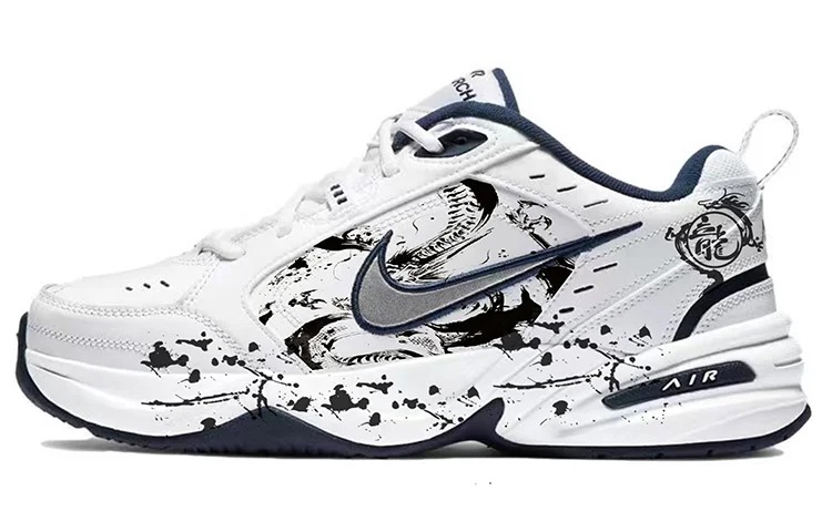

Кастомизированные кроссовки Nike Air Monarch 4 Unisex, белый/синий