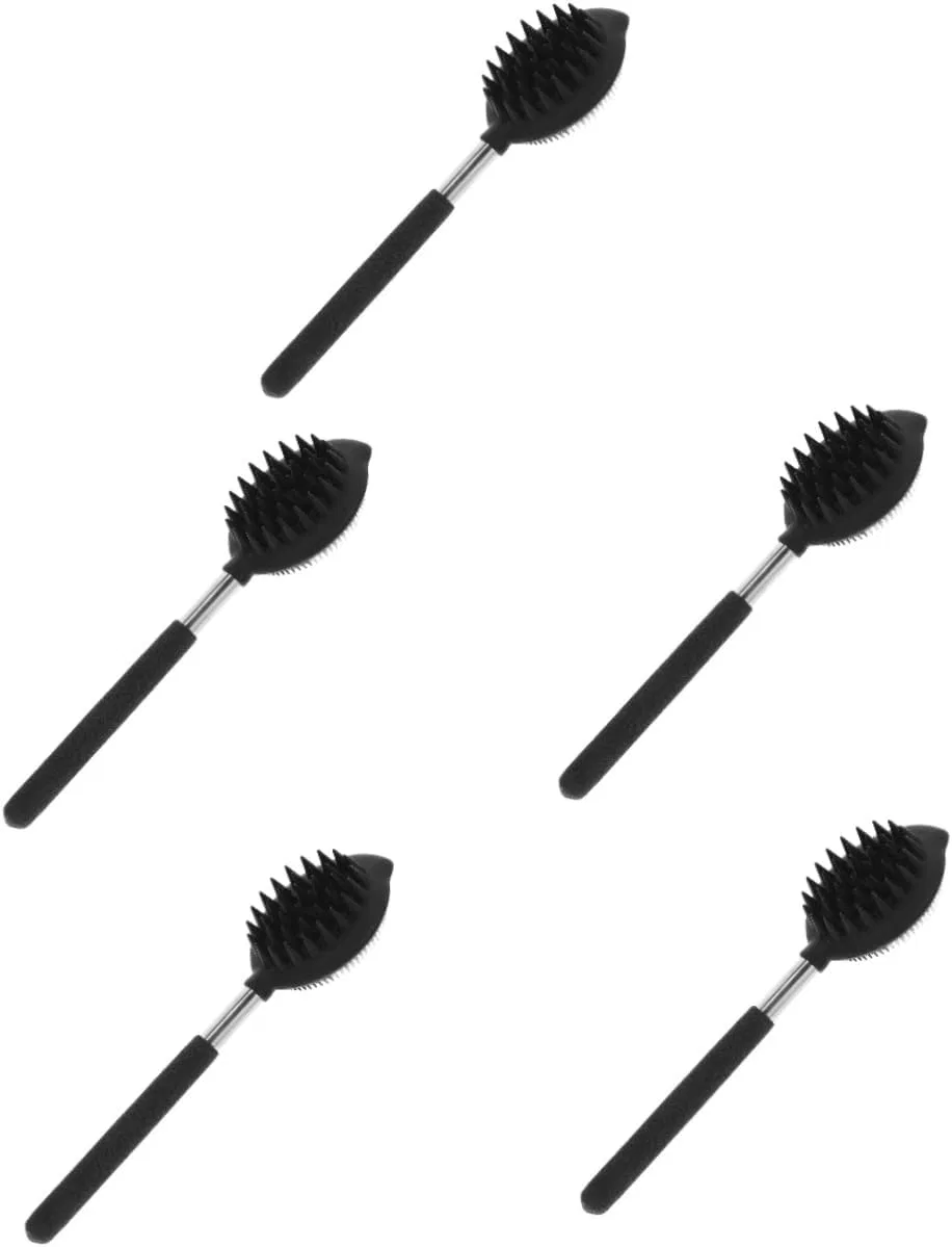 Душевая щетка с длинной ручкой двусторонняя, Baluue, 5 шт, 22x6x3 см, Schwarz