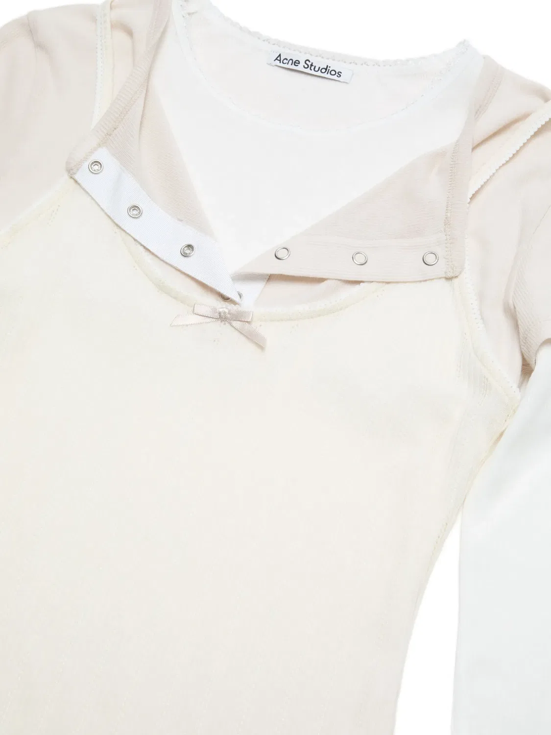 Футболка из лиоцелла белая Acne Studios, белый — фото 2
