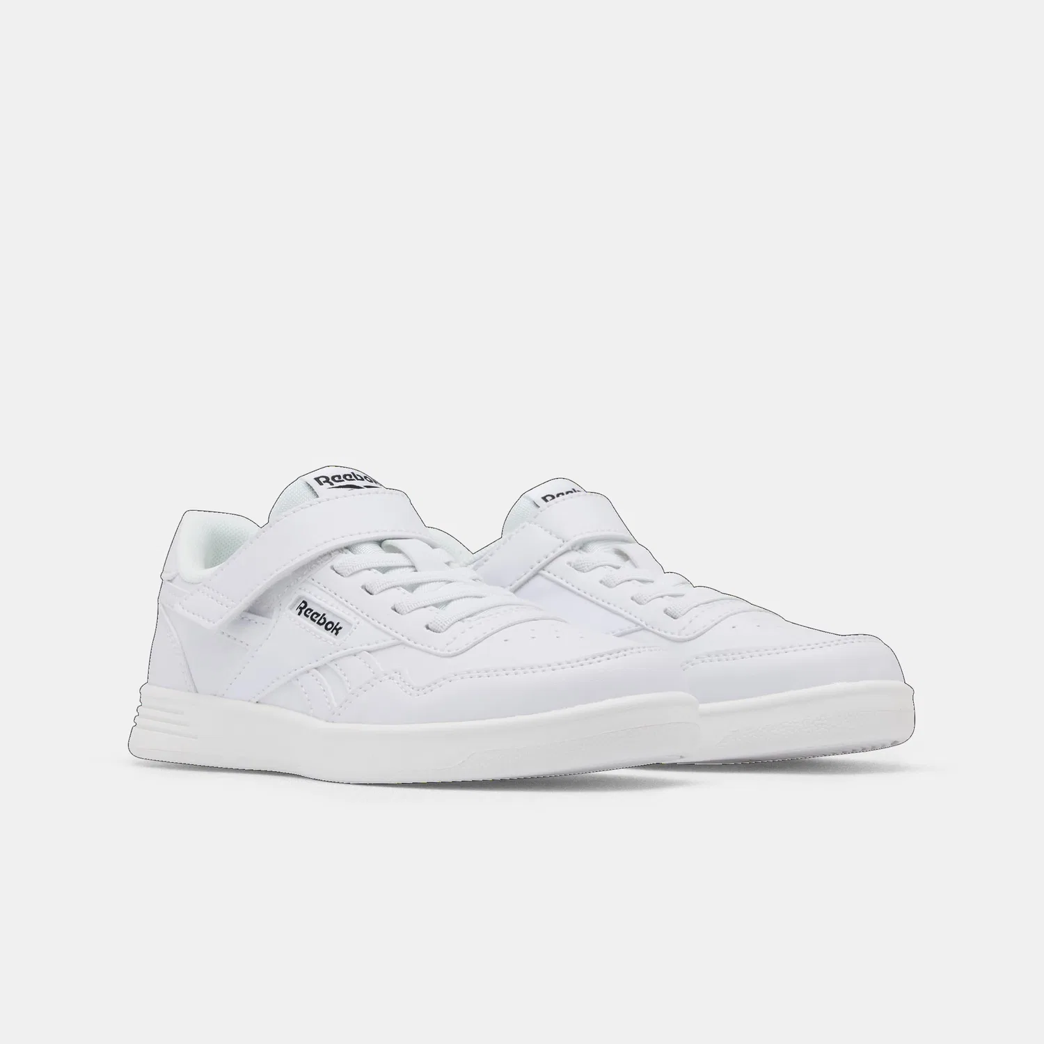 Детские кроссовки для мальчиков с эластичной шнуровкой Reebok Court Advance Elastic & Top Strap, Ftwrwht — фото 4