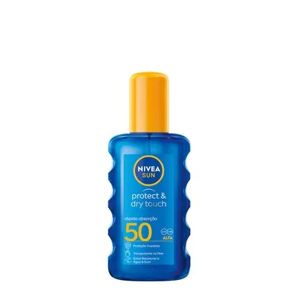 Спрей для загара Sun Protect & Dry Touch Nivea, SPF50, 200 мл, Высокая Защита