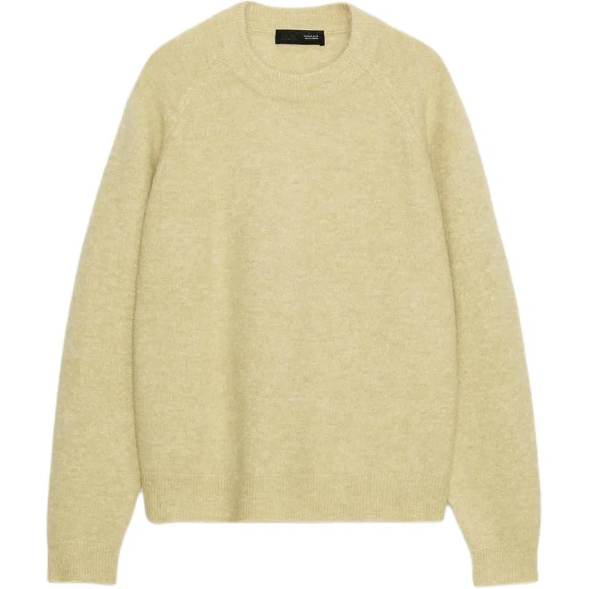 Женский свитер с круглым вырезом Light Green ZARA, светло-зеленый