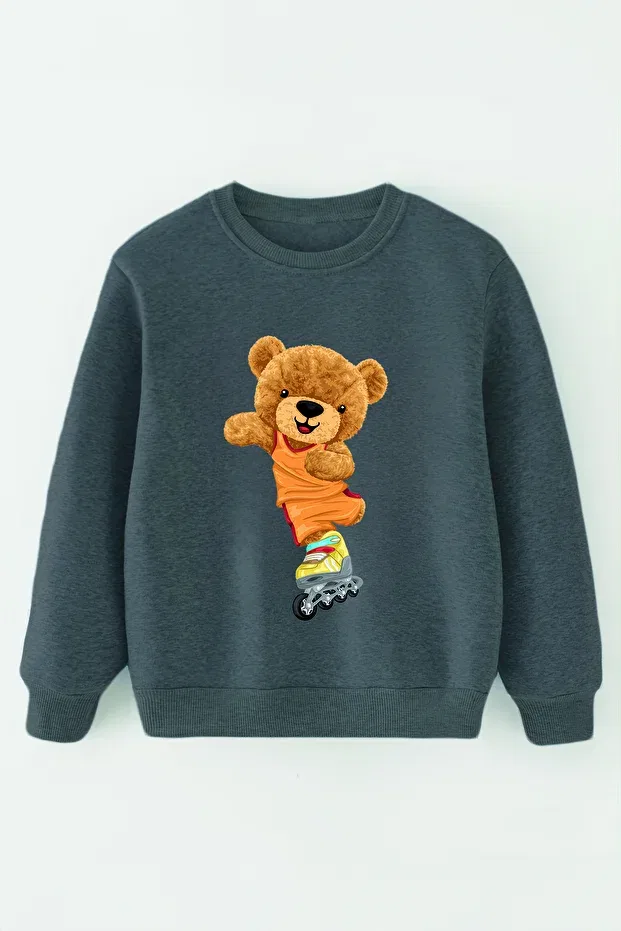 Детские свитшот для мальчиков оверсайз Skateboarder Boho Myada, Anthracite