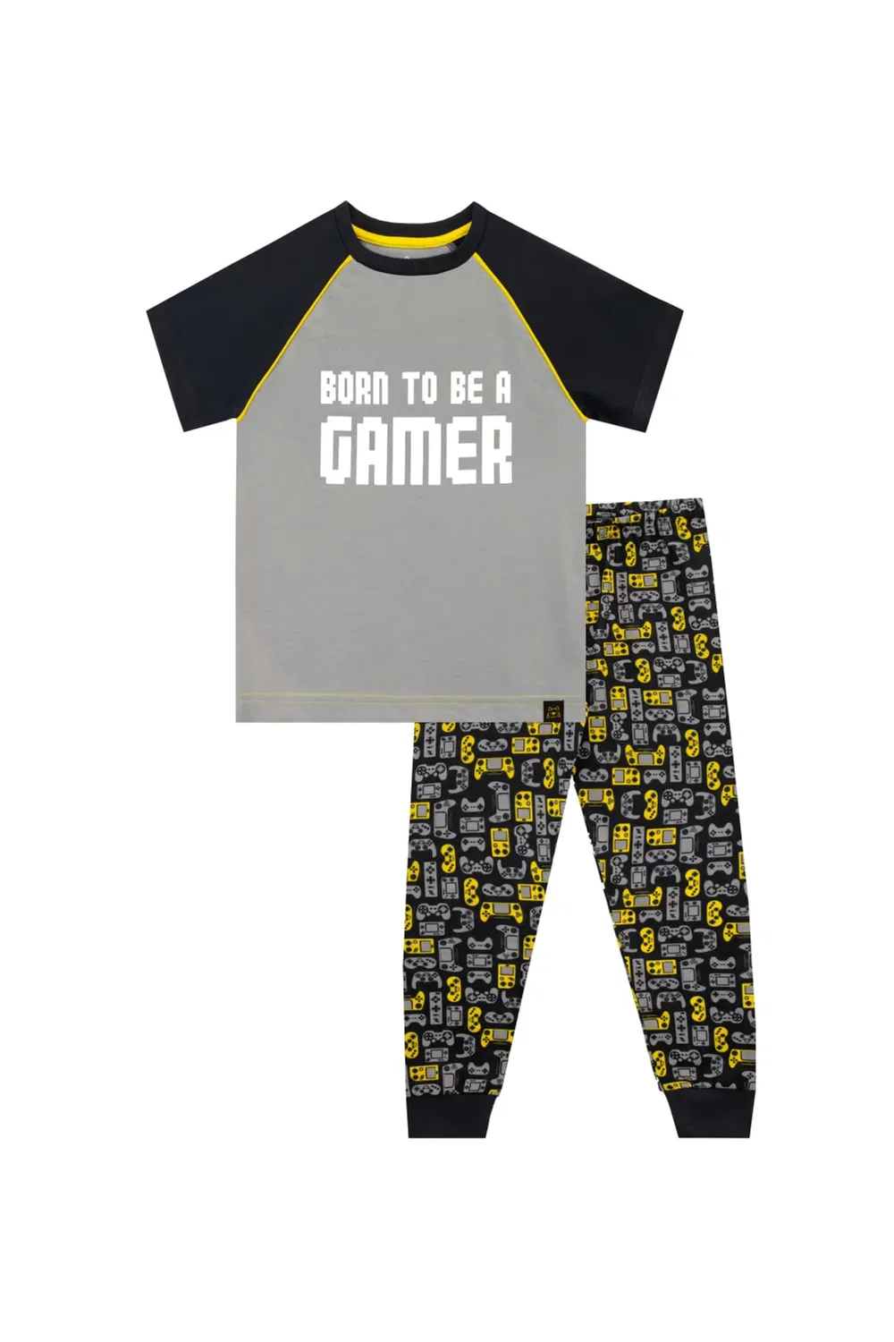 Детская пижама с принтом Born to be a gamer Harry Bear, Grey