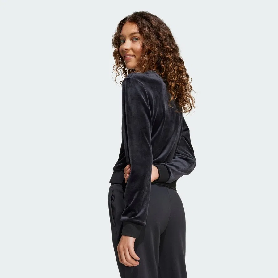 Свитшот укороченный с принтом Sportswear Girl Holiday Glam adidas, Черный — фото 2
