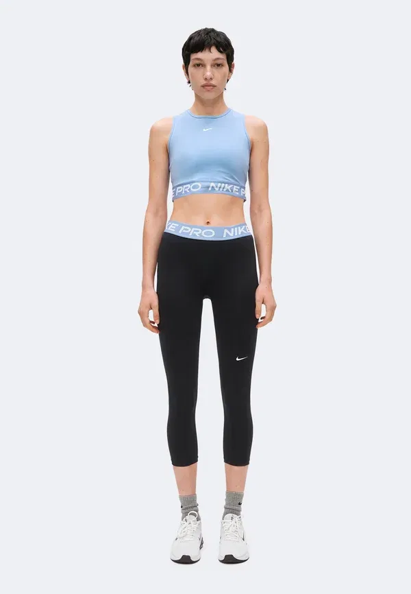 Леггинсы с технологией Dri-fit 365 Crop Tight Nike Performance, Work Blue, White, белый/черный/синий — фото 2