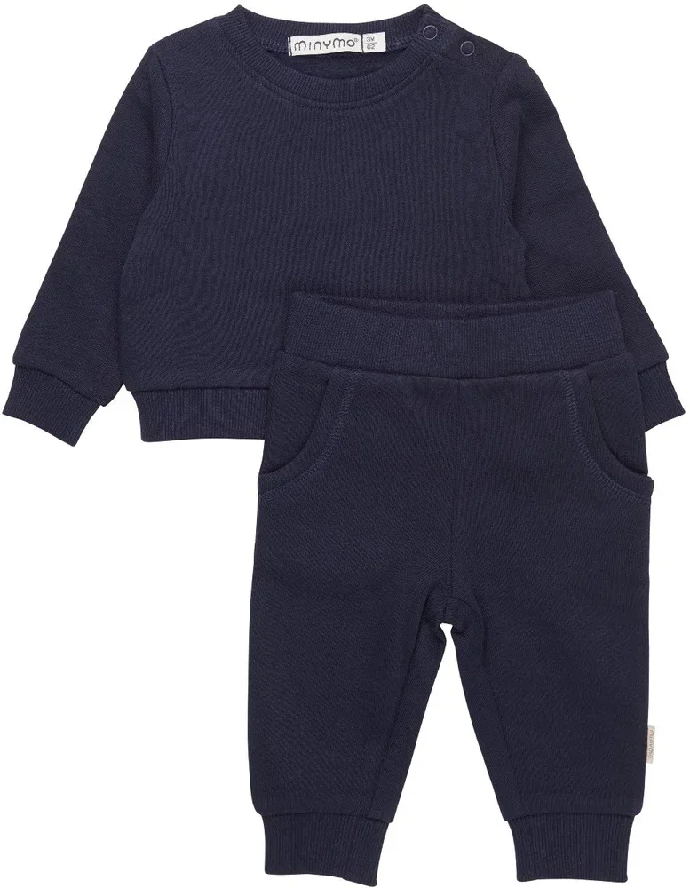 Комплект спортивный детский с принтом Sweat Set Minymo, синий