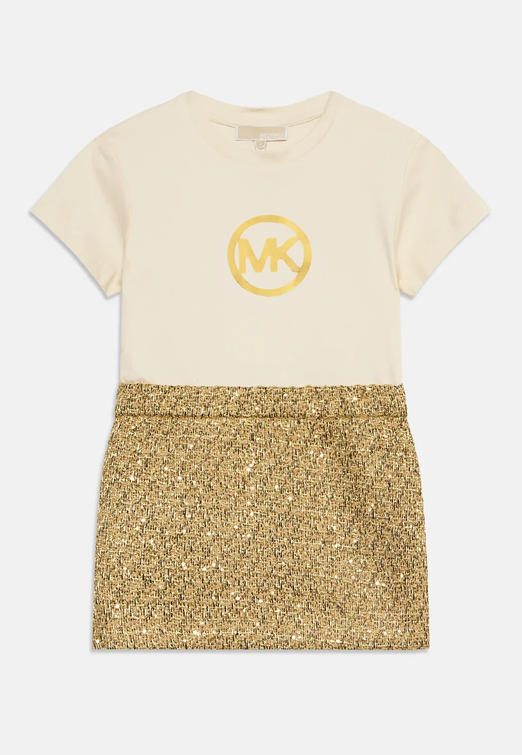 Платье с короткими рукавами - коктейльное/вечернее платье Michael Kors Kids, Gold-Coloured — фото 3