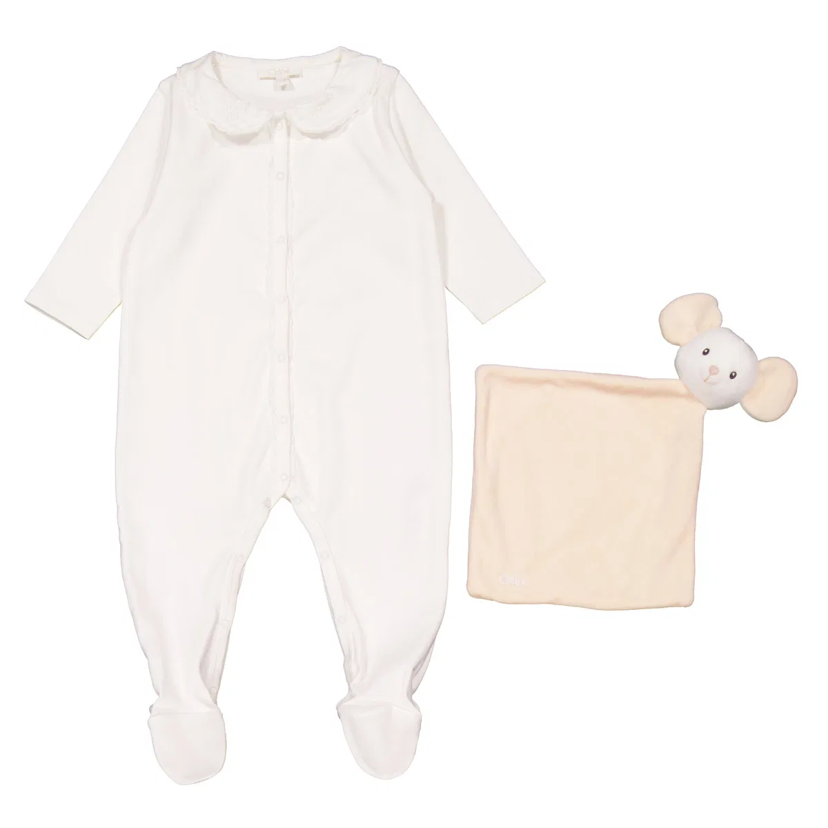 Комплект боди-комбинезон и пустышка Chloé, Offwhite — фото 3