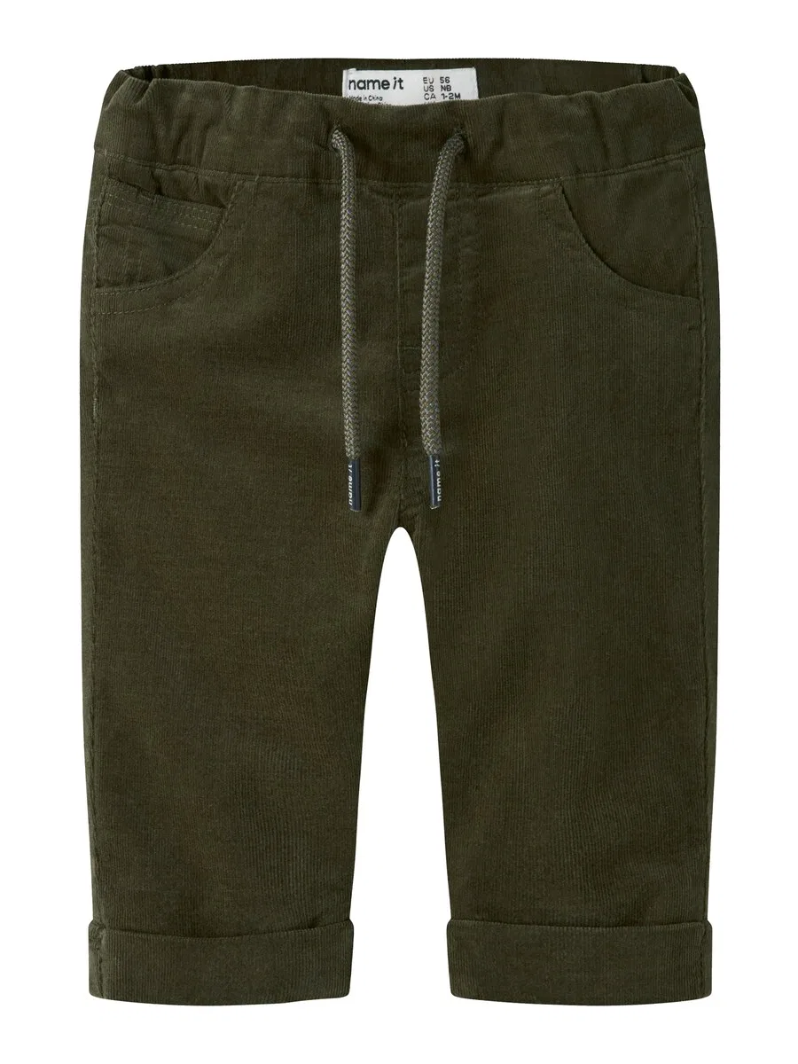 Брюки NAME IT Regular Pants 'NBMBen' темно-зеленого цвета