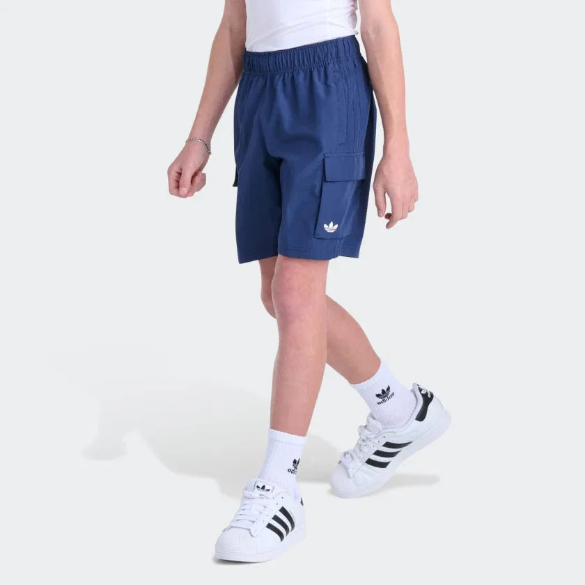 Детские шорты карго с поясом на шнурке Woven OG Cargo adidas, Night Indigo — фото 3