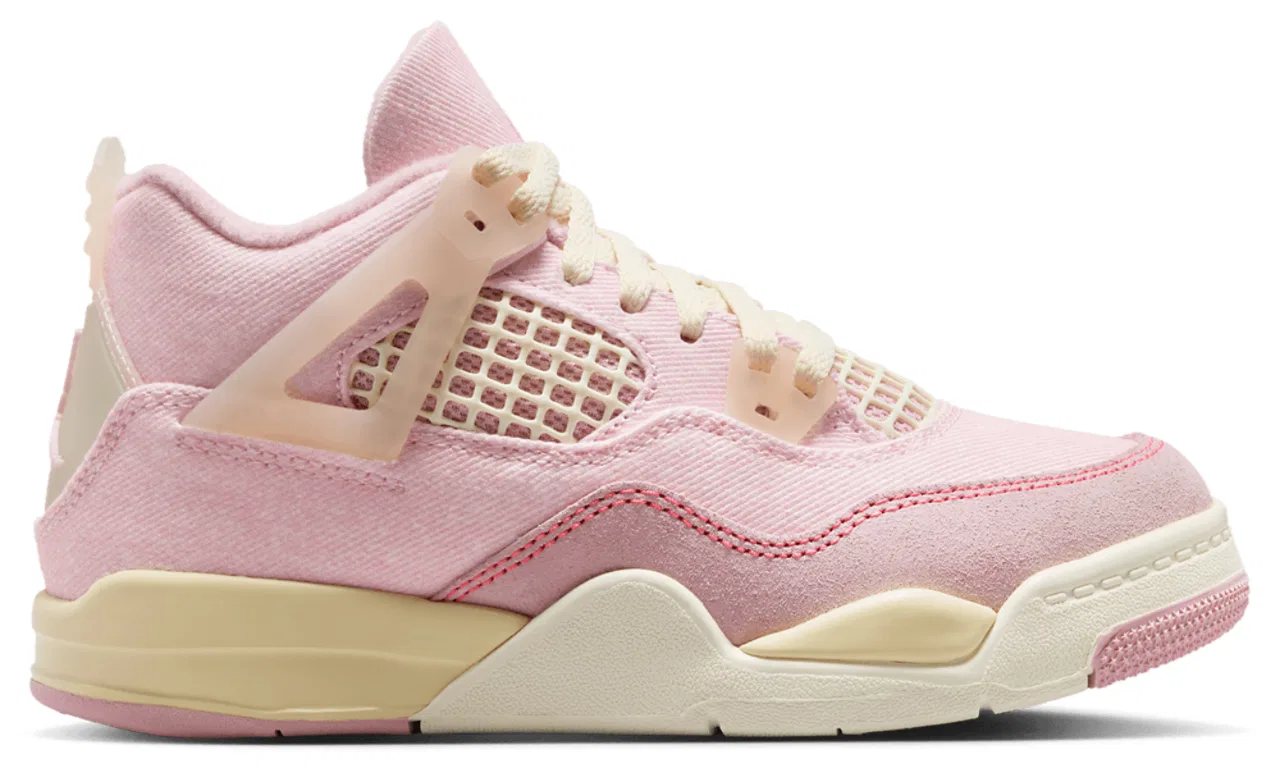 Баскетбольные кроссовки для девочек Retro 4 Jordan, цвет Coconut Milk/Pearl Pink