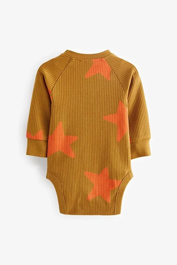 Детский комплект топов и шорт с принтом 100% cotton ribbed shiny star pattern Next Baby, Multicolor — фото 2