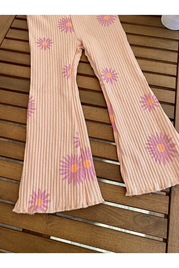 Детские леггинсы для девочек с принтом Aden flower / strawberry patterned original brand spanish leg girl Baby, Salmon — фото 2
