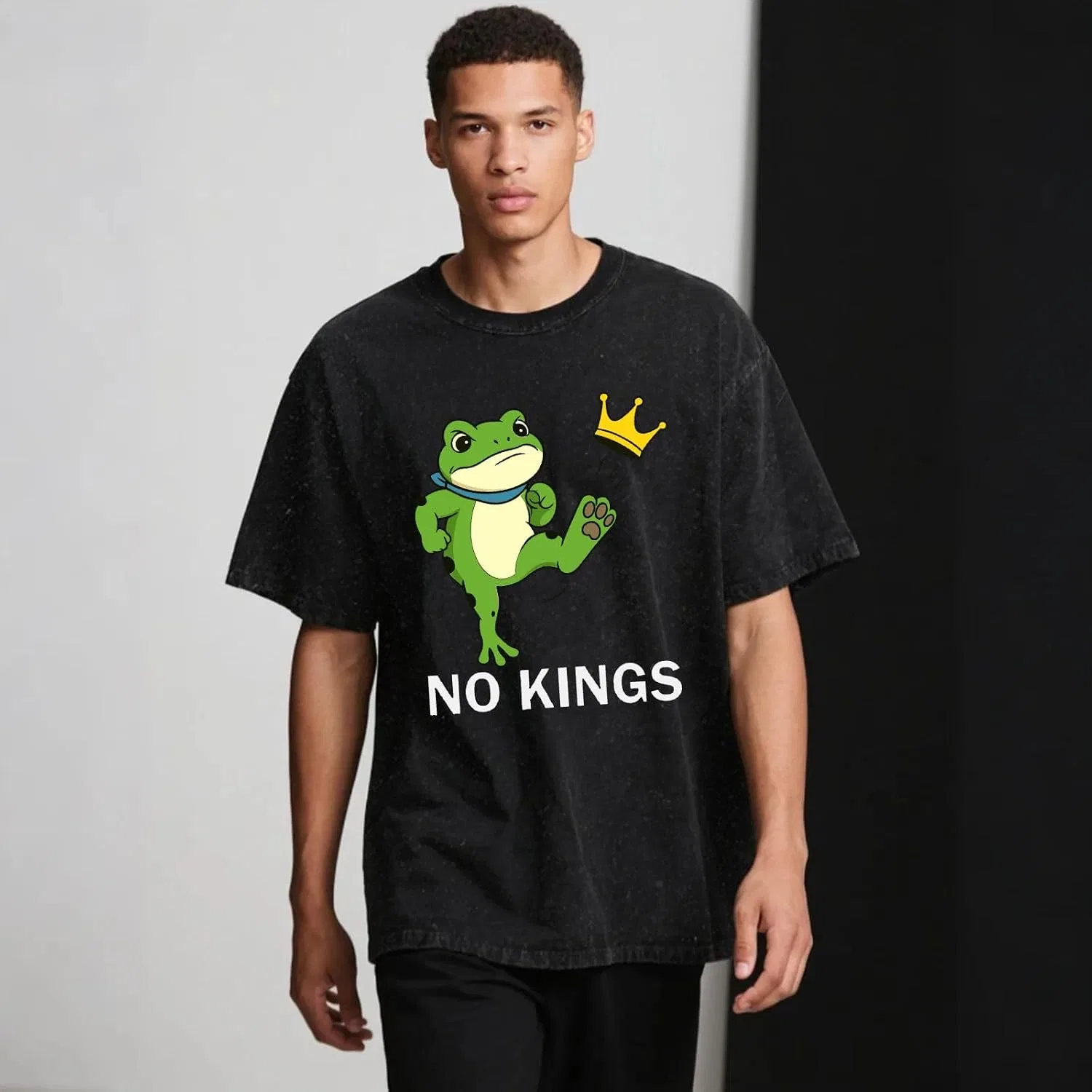 Футболка с принтом Portland Frog Generic, Wash Black — фото 4