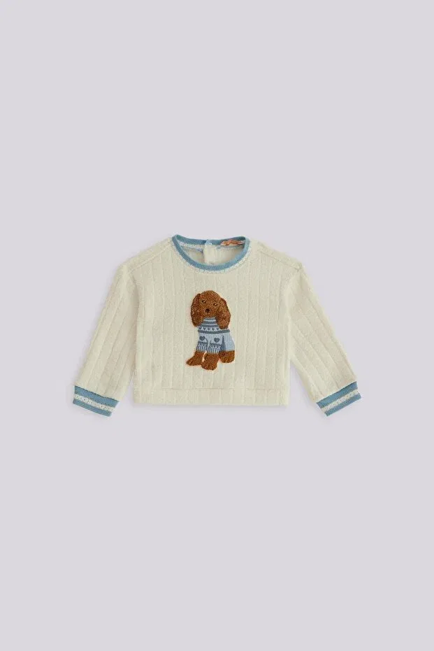 Детские свитшот для девочек с принтом Gb Baby, White