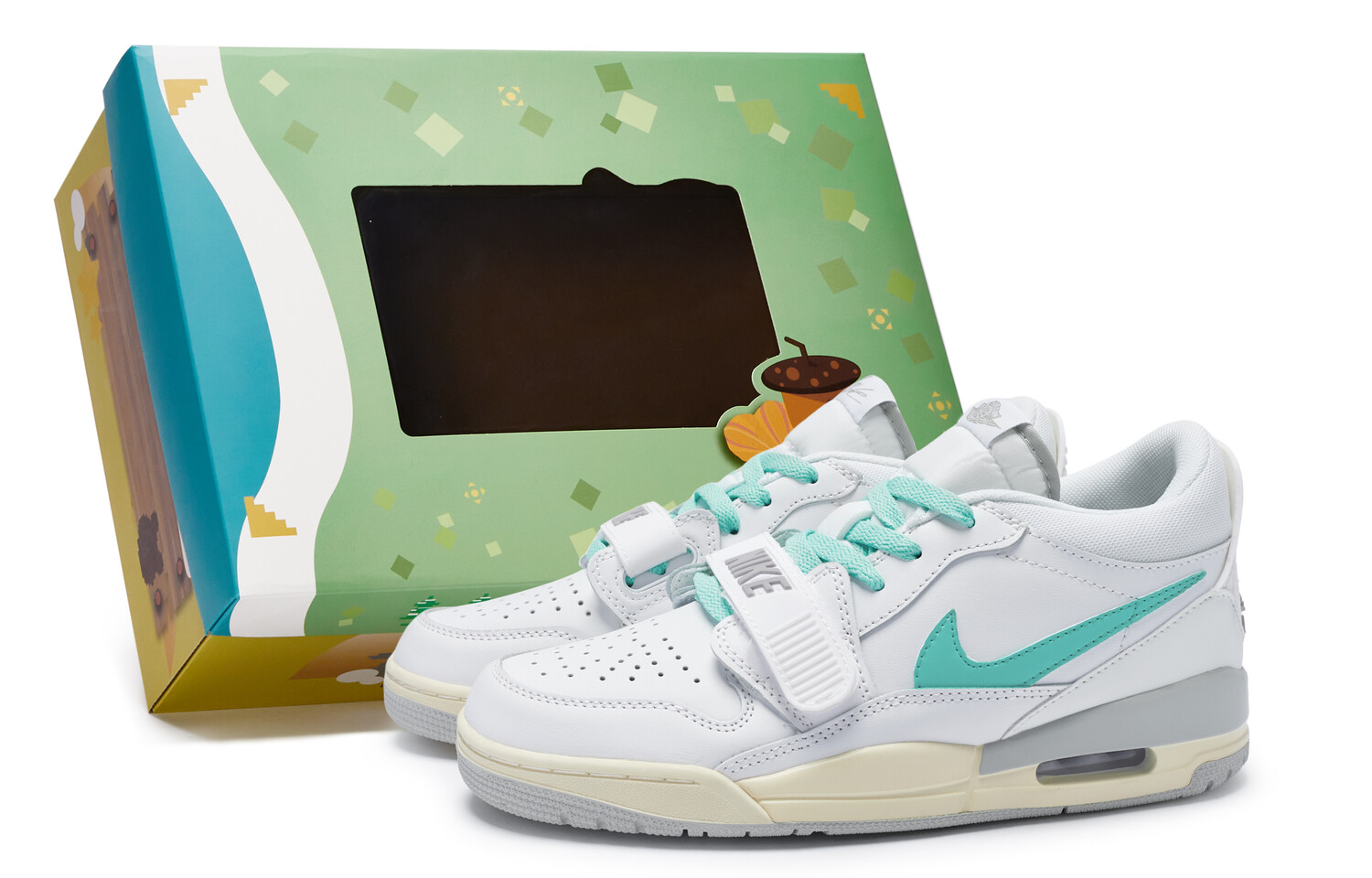 

Кроссовки Jordan Legacy 312 Vintage Basketball Shoes Men Low-top Tiffany, белый