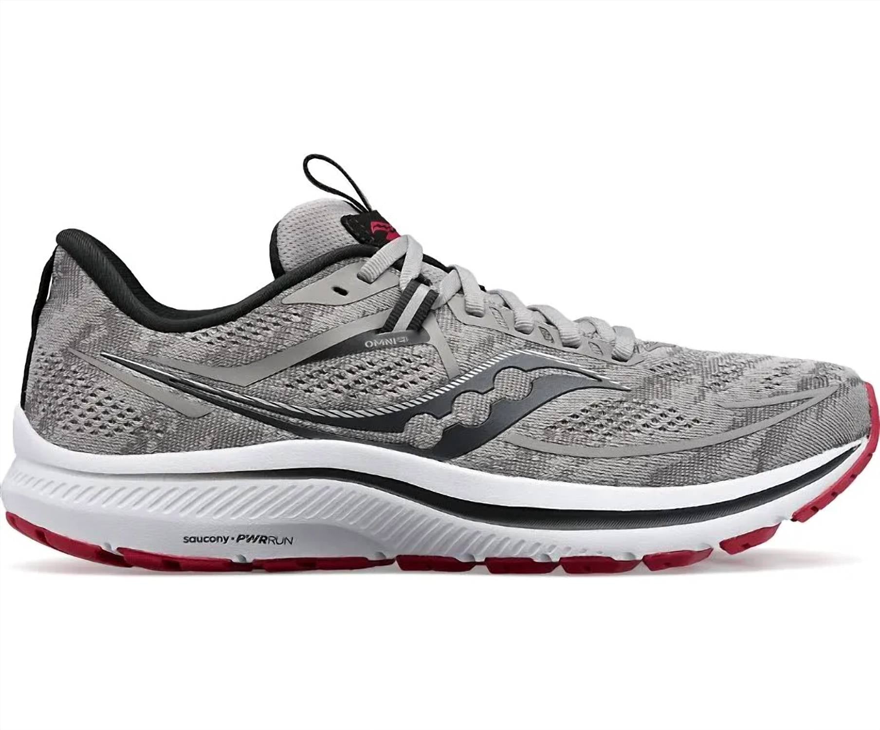 

Мужские кроссовки Omni 21 из сплава/граната SAUCONY, цвет alloy/garnet