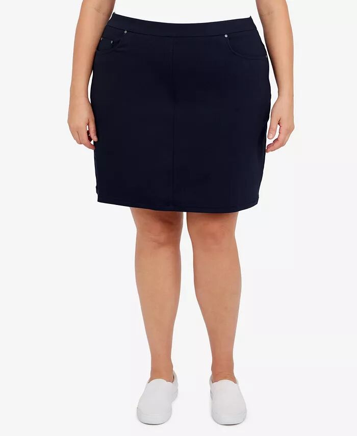 

Юбка-шорты Plus Size Essentials Tech Stretch с эластичным поясом HEARTS OF PALM, синий