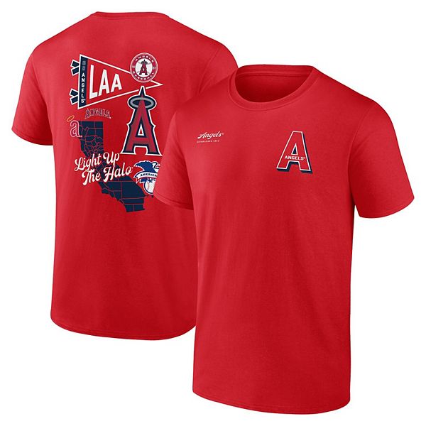 

Мужская футболка Fanatics Branded красная Los Angeles Angels Split Zone Unbranded