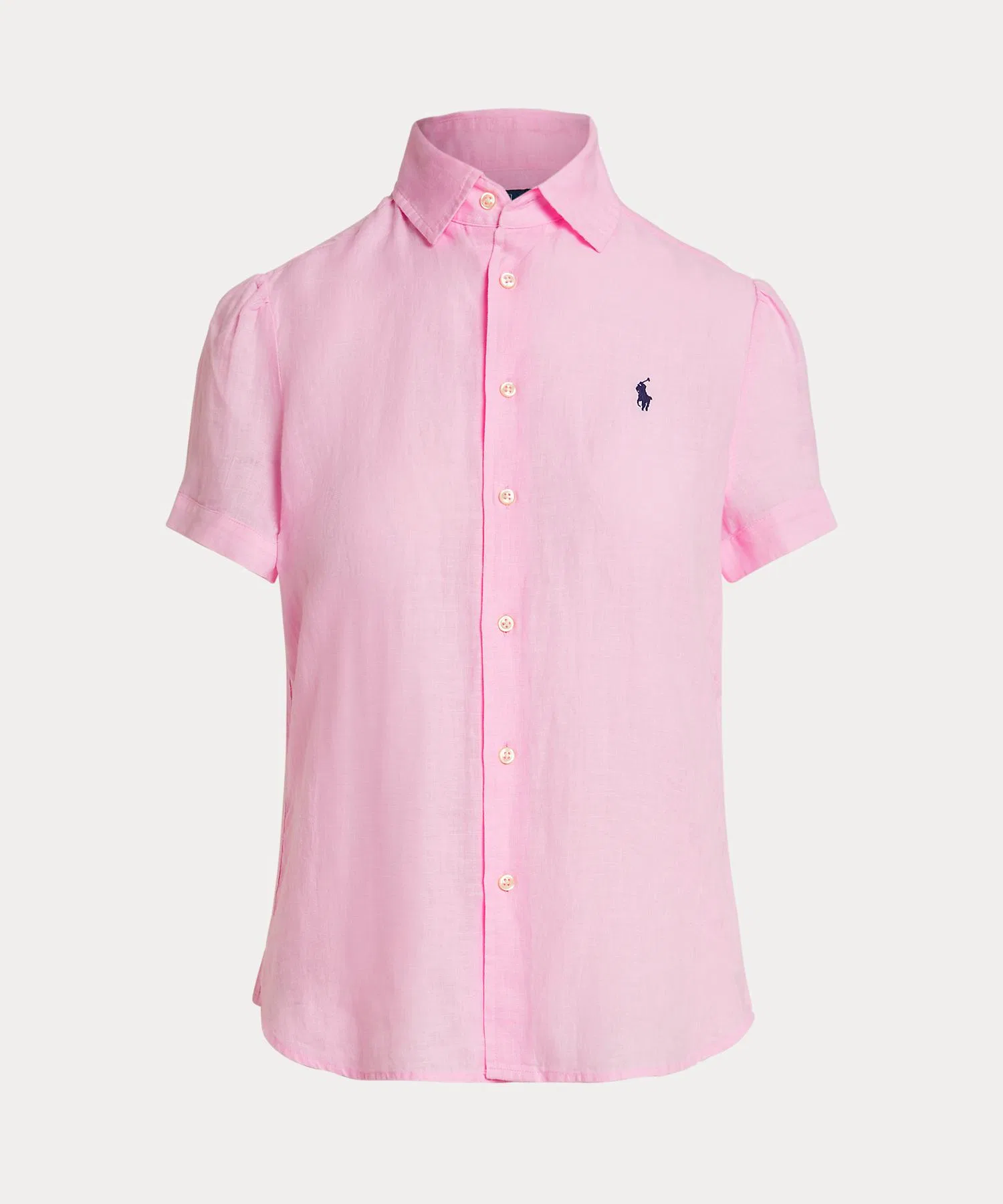 Женская льняная футболка POLO RALPH LAUREN розовая