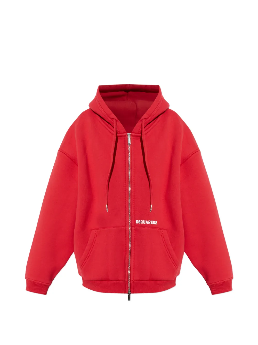 

Толстовка на молнии с логотипом Dsquared2, красный
