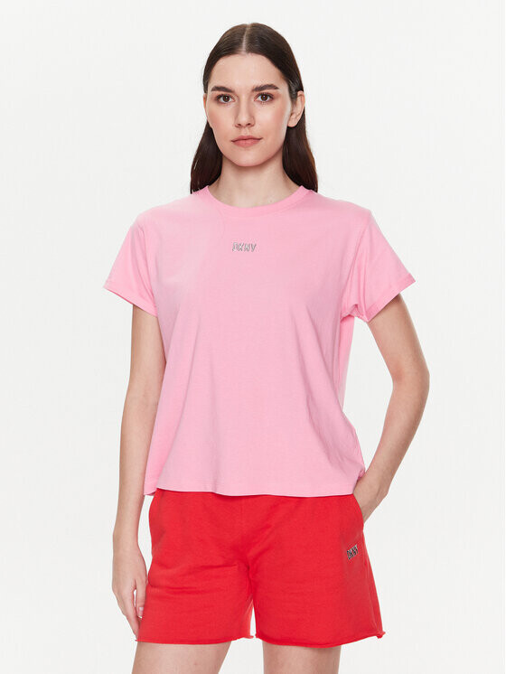 

Футболка классического кроя Dkny Sport, розовый