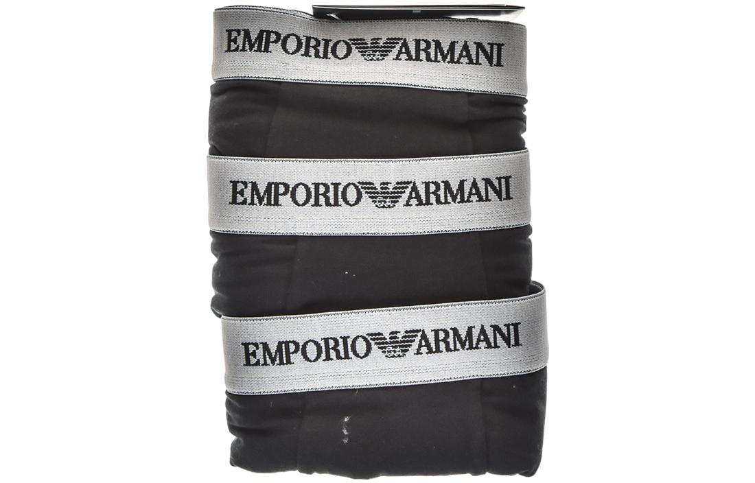 Трусы мужские 3 штуки черные EMPORIO ARMANI — фото 4