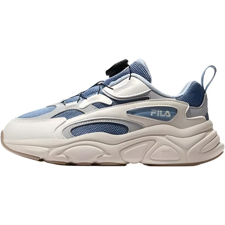 FILA KIDS Детские кроссовки для бега из искусственной кожи и текстиля, устойчивые к истиранию и скольжению, цвет Cerulean/Milk White