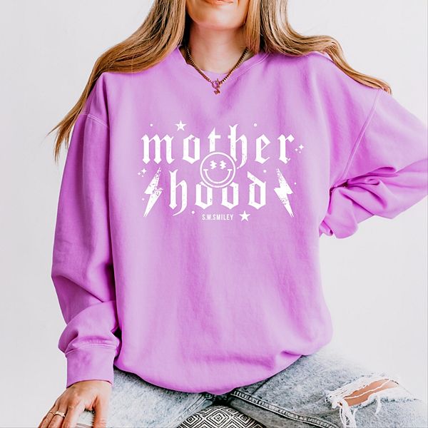 

SWSmiley mother hood distressed - женский легкий свитшот с эффектом поношенности Simply Sage Market, Neon Violet