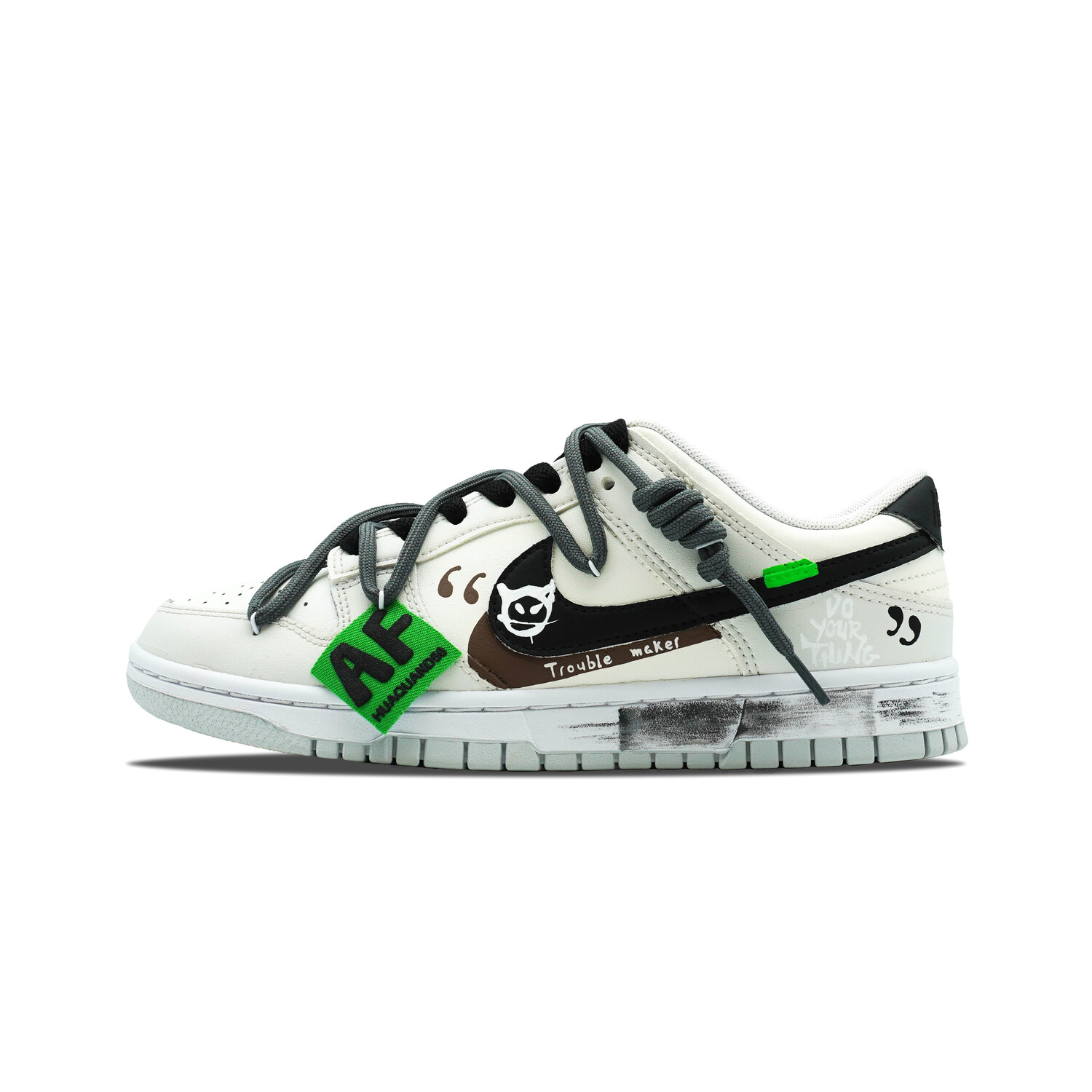 

Кроссовки для скейтбординга Dunk мужские низкие зеленый/черный Nike