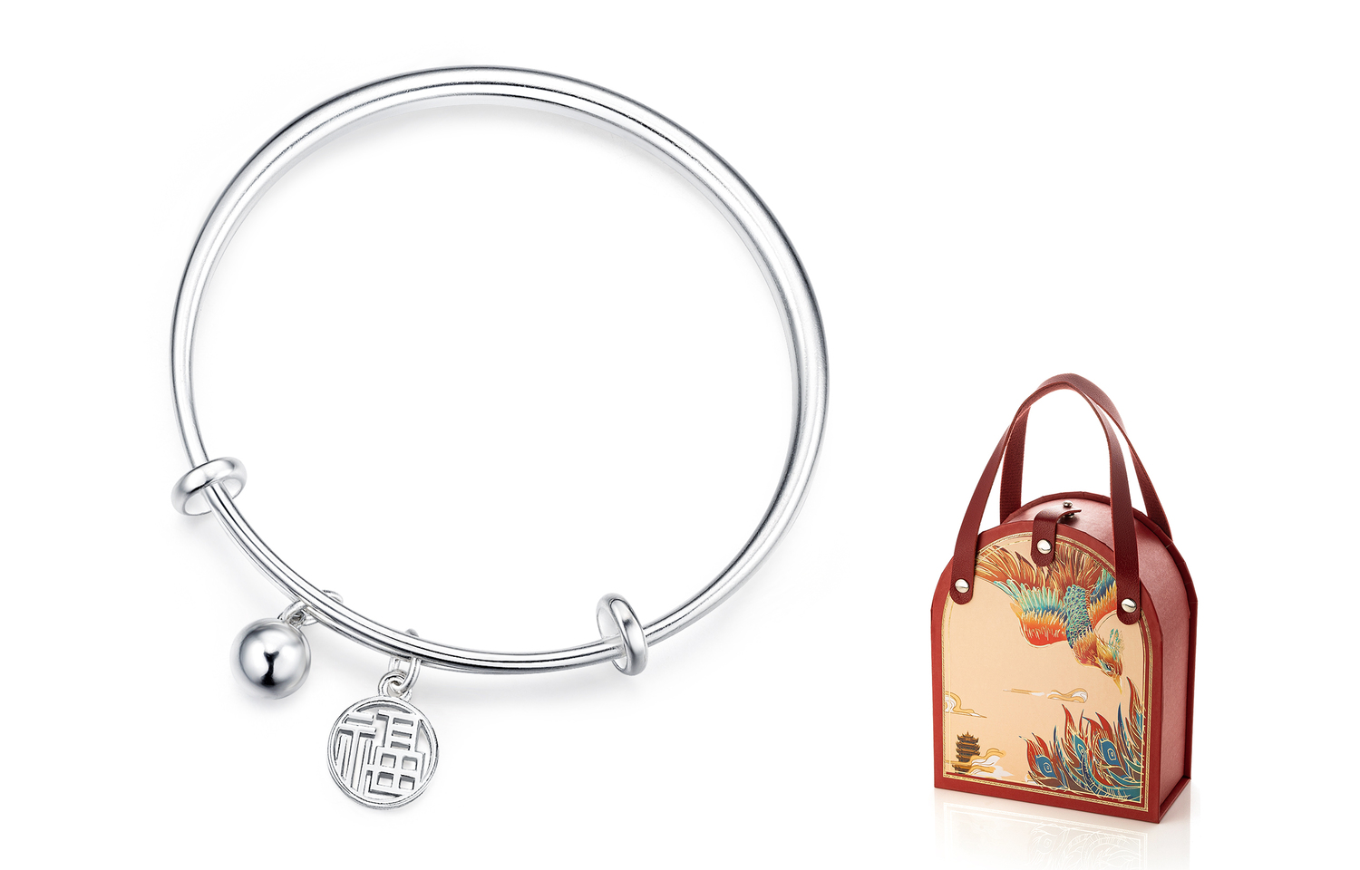 

Браслет из сплава Jodie&Kevin для женщин Jodie＆Kevin, Years Peace Bracelet + Phoenix In The Flying Gift Box