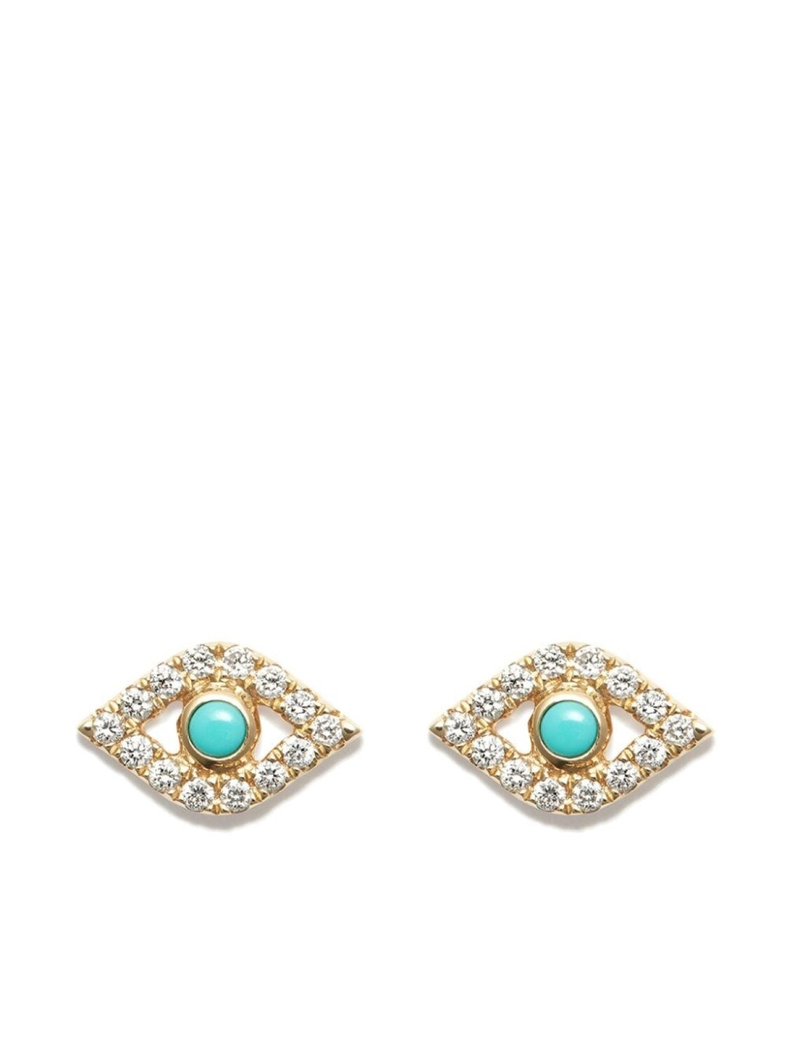

Серьга-гвоздик Evil Eye из желтого золота Sydney Evan, золотой