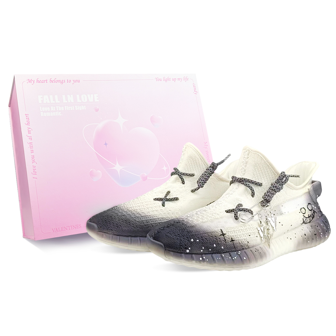 

Adidas Originals Yeezy Boost 350 V2 низкие повседневные кроссовки унисекс белые с фиолетовым, цвет White