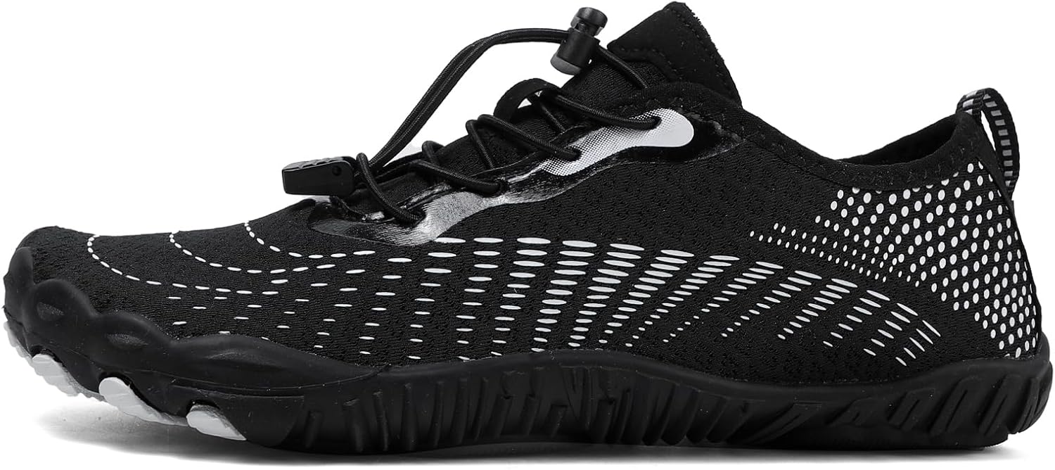 

Походные кроссовки для босоногих женщин и мужчин, нескользящие, быстросохнущие, пляжные, легкие, с широким носком, устойчивая обувь, удобная обувь для людей с нейропатией, для занятий спортом на открытом воздухе, бега Generic, черный