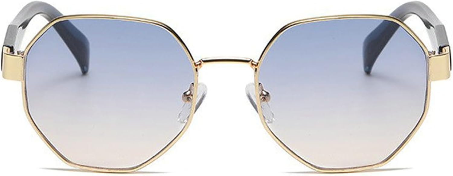 

Willochra Модные многоугольные женские солнцезащитные очки, мужские модные солнцезащитные очки в металлической оправе для вождения, стильные женские очки для улицы, C6