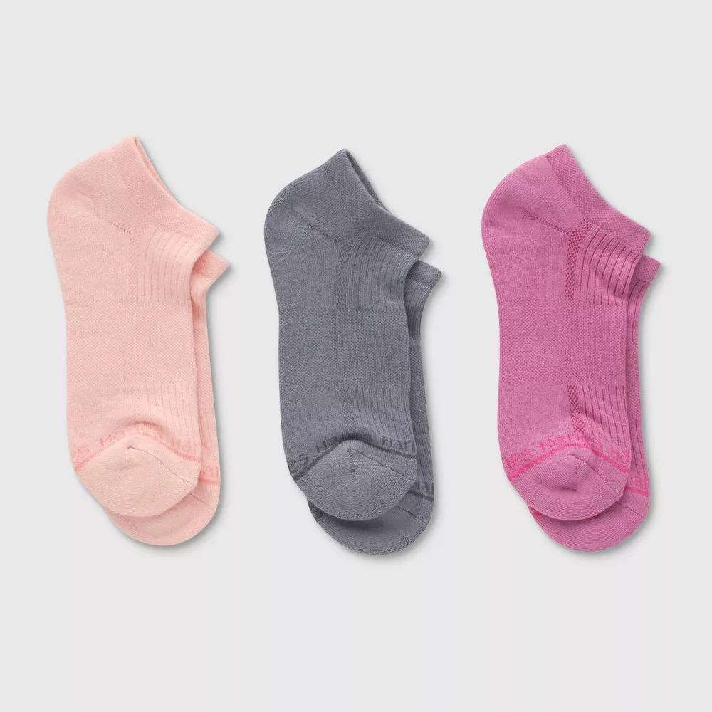 

Женские носки Hanes SuperSoft No Show, 3 пары, цвет Pink/Gra