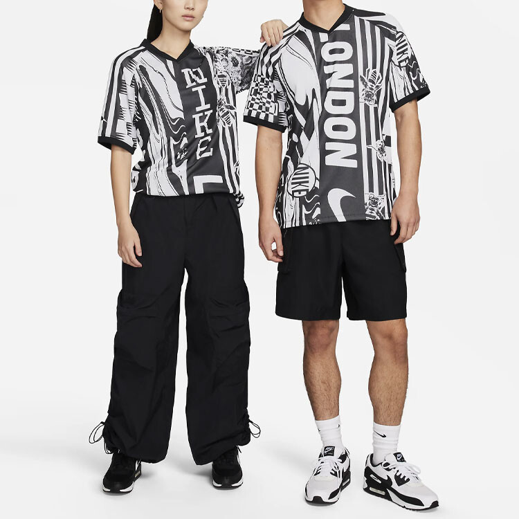 Футболка унисекс черная/белая Nike, черный/белый — фото 4