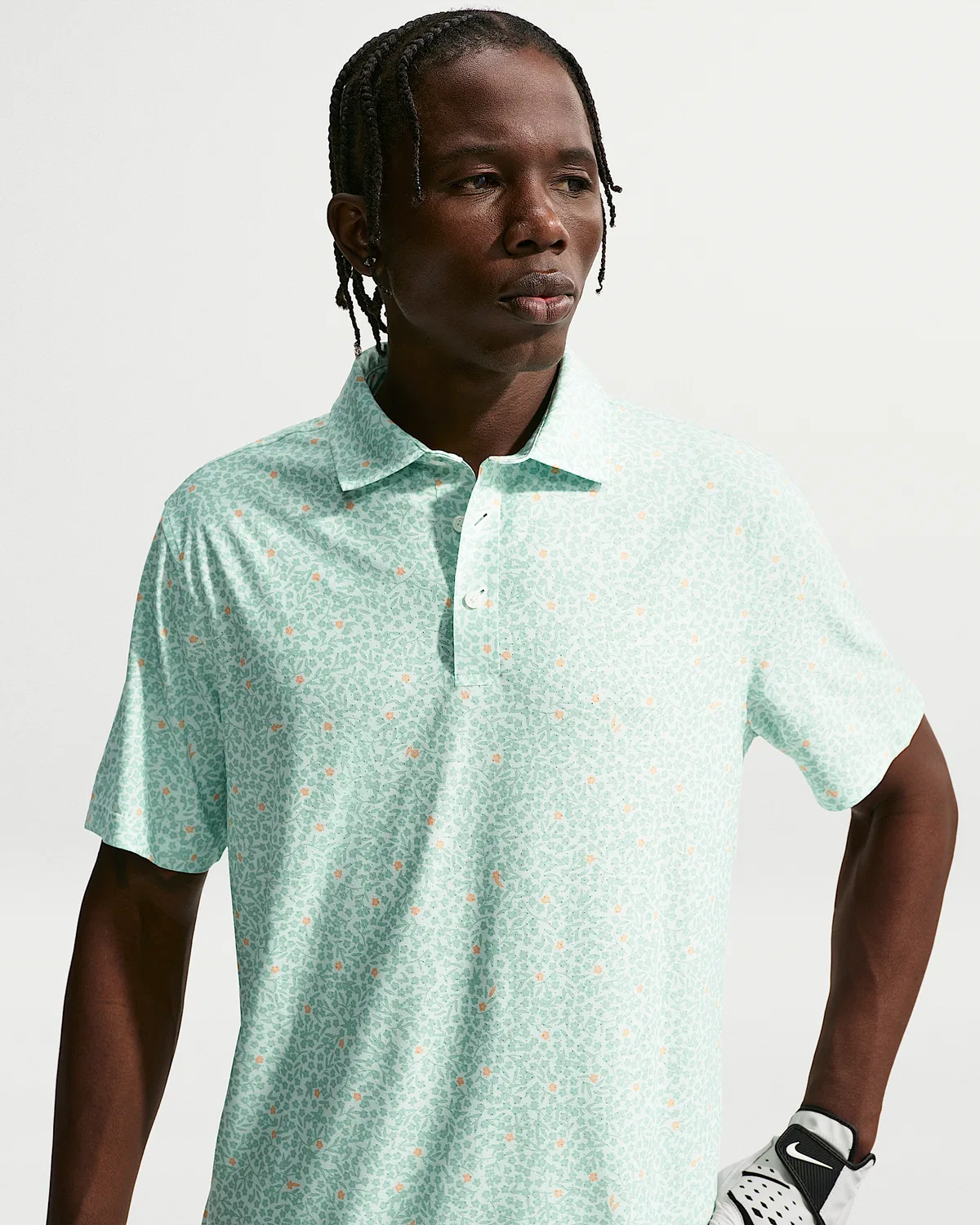 Мужское поло Nike Tailored Performance Dri-FIT Golf, Barely Green/Steam — фото 3