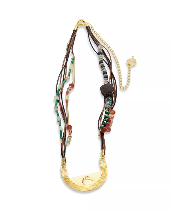 

Ожерелье Matrika Infinita из нескольких цепей, покрытое 18-каратным золотом Nectar Nectar New York, gold