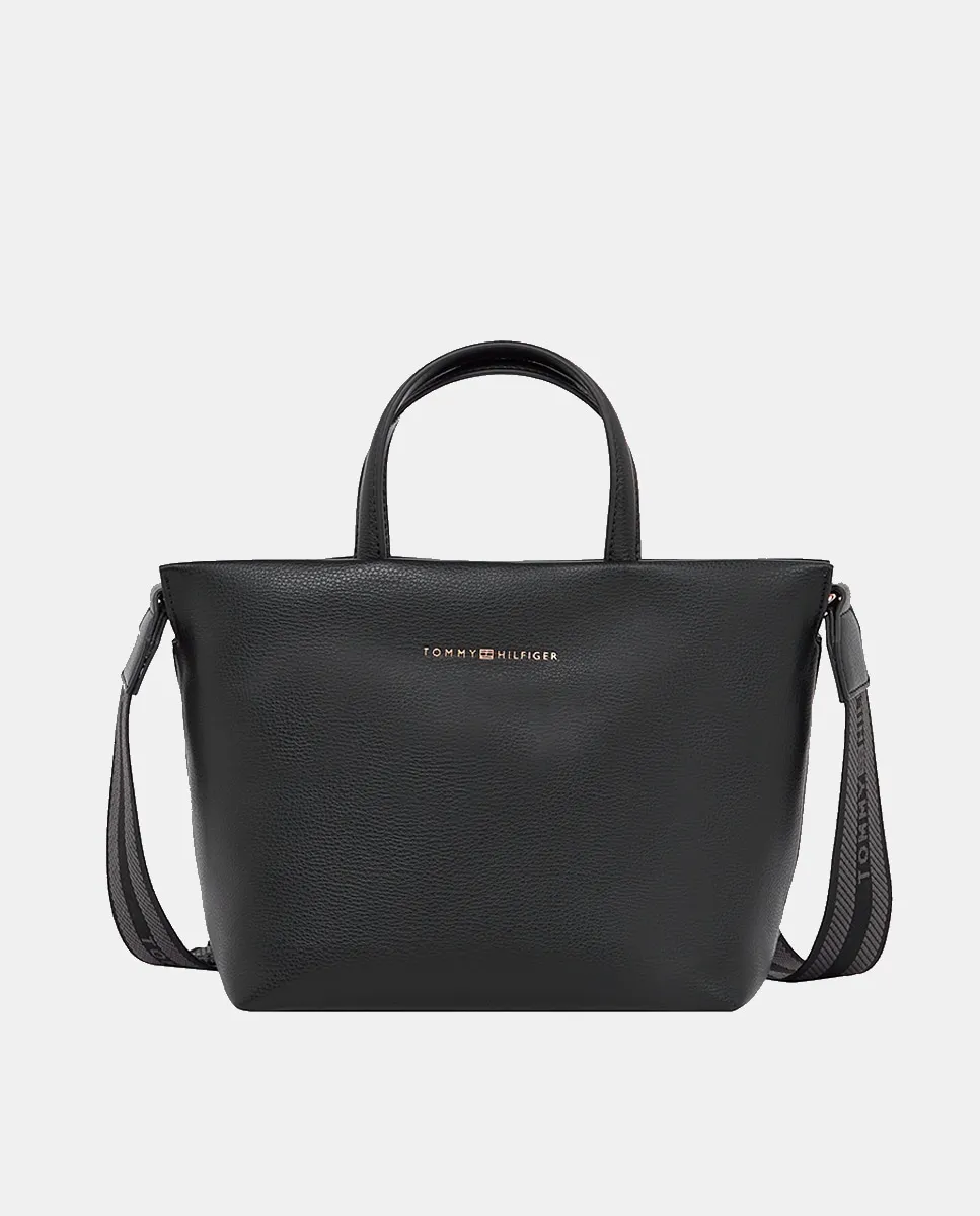 

Мини-сумка-тоут черного цвета с логотипом Tommy Hilfiger